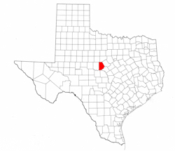Brown County Texas - Location Map