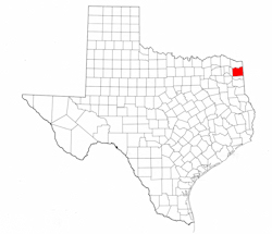 Cass County Texas - Location Map