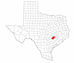 Fayette County Texas - Location Map