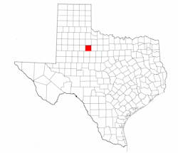 Stonewall County Texas - Location Map