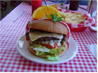 Jalape�o Burger with Swiss Cheese. 