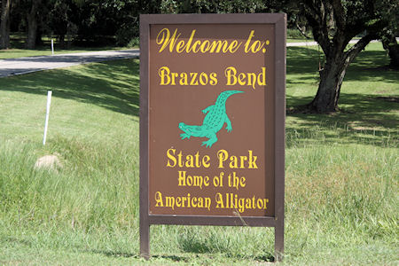 Brazos Bend State Park Welcome Sign