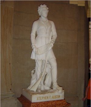 Stephen F. Austin Marble by Elisabet Ney. Given in 1905; located in small House rotunda