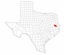 Angelina County Texas - Location Map