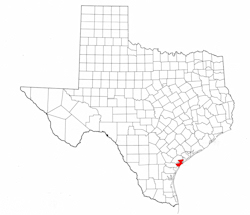 Aransas County Texas - Location Map