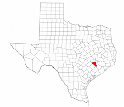 Austin County Texas - Location Map