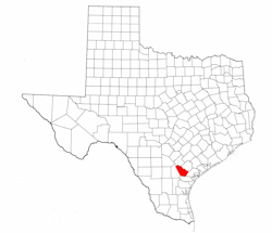 Bee County Texas - Location Map