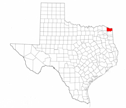 Bowie County Texas - Location Map