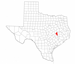 Brazos County Texas - Location Map