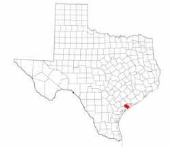Calhoun County Texas - Location Map