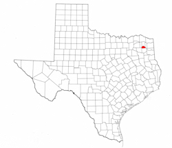 Camp County Texas - Location Map