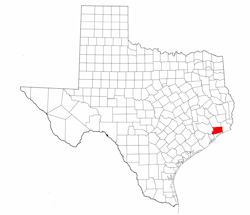 Chambers County Texas - Location Map