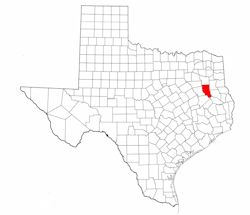 Cherokee County Texas - Location Map