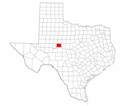 Coke County Texas - Location Map