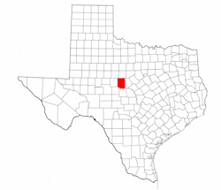 Coleman County Texas - Location Map