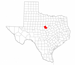 Comanche County Texas - Location Map