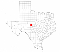 Concho County Texas - Location Map