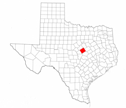 Coryell County Texas - Location Map