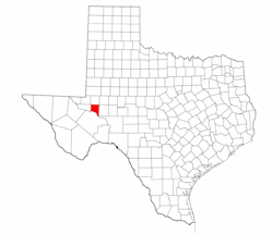 Crane County Texas - Location Map