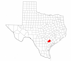 DeWitt County Texas - Location Map