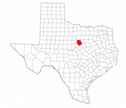 Erath County Texas - Location Map