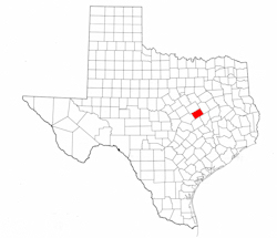 Falls County Texas - Location Map