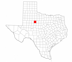 Fisher County Texas - Location Map