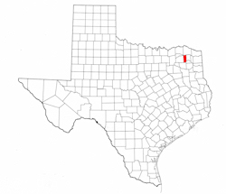 Franklin County Texas - Location Map