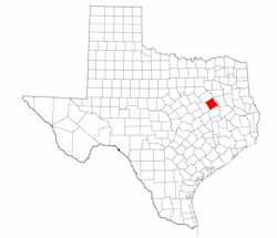 Freestone County Texas - Location Map