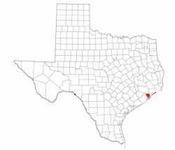 Galveston County Texas - Location Map
