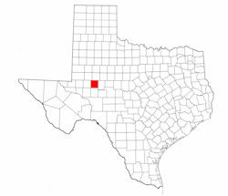 Glasscock County Texas - Location Map