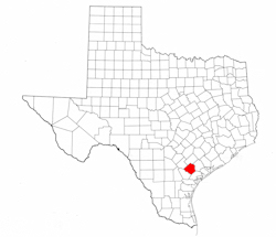Goliad County Texas - Location Map