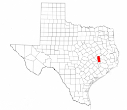 Grimes County Texas - Location Map