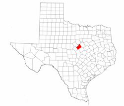 Hamilton County Texas - Location Map
