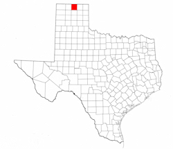 Hansford County Texas - Location Map