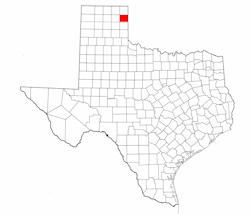 Hemphill County Texas - Location Map