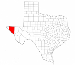 Hudspeth County Texas - Location Map