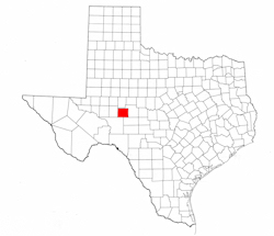 Irion County Texas - Location Map