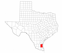 Kenedy County Texas - Location Map