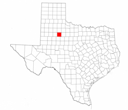 Kent County Texas - Location Map