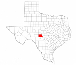 Kimble County Texas - Location Map