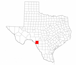 Kinney County Texas - Location Map