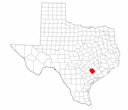 Lavaca County Texas - Location Map