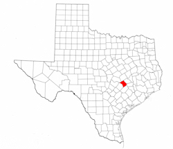 Lee County Texas - Location Map