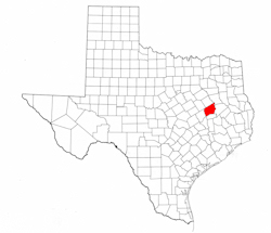 Leon County Texas - Location Map