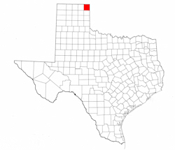 Lipscomb County Texas - Location Map