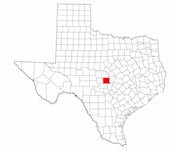 Llano County Texas - Location Map