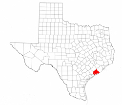 Matagorda County Texas - Location Map