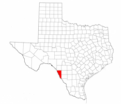 Maverick County Texas - Location Map