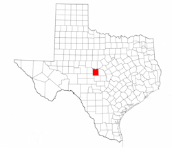 McCulloch County Texas - Location Map